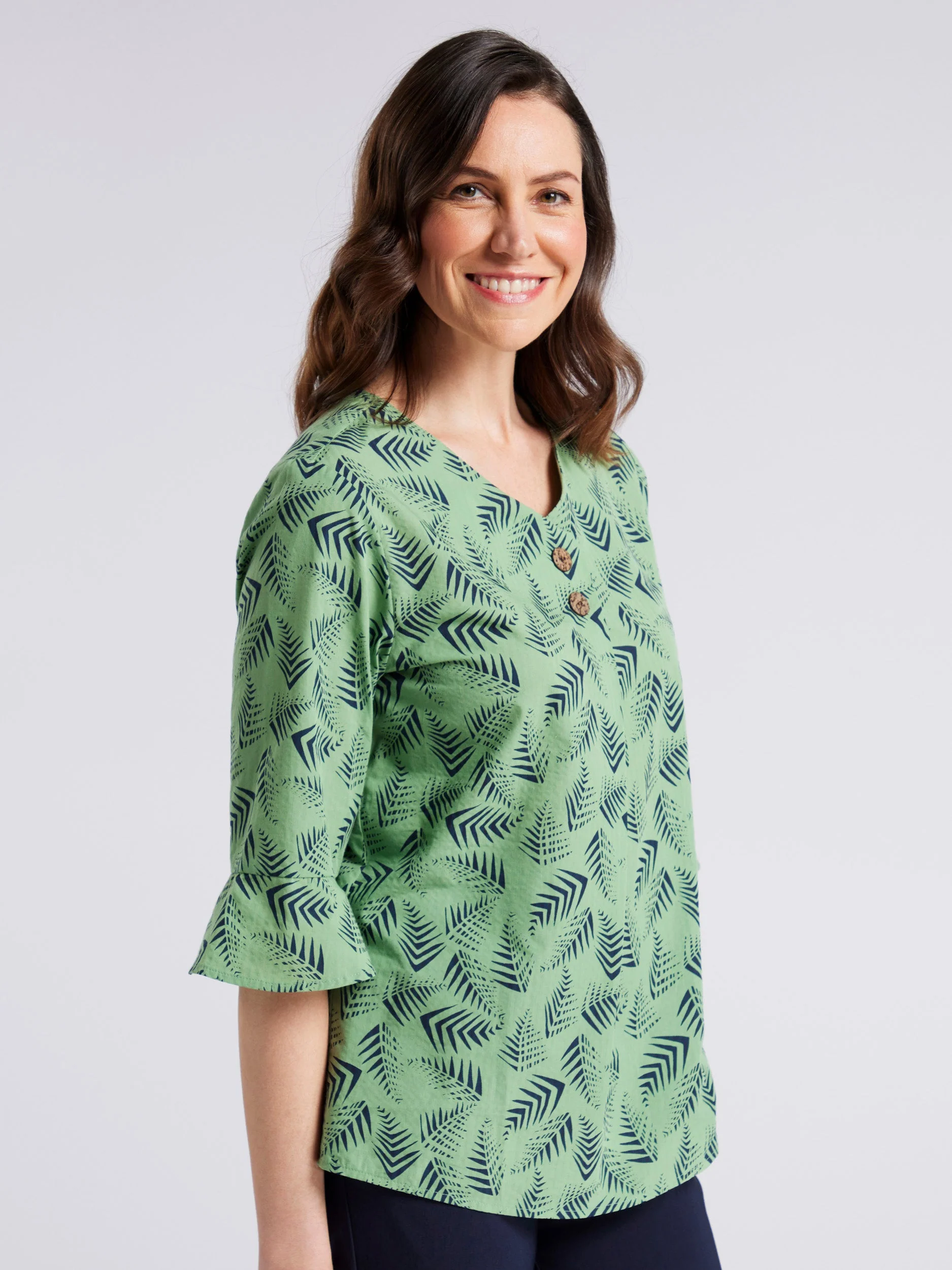 Alexa Elbow Sleeve Blouse - Image 3