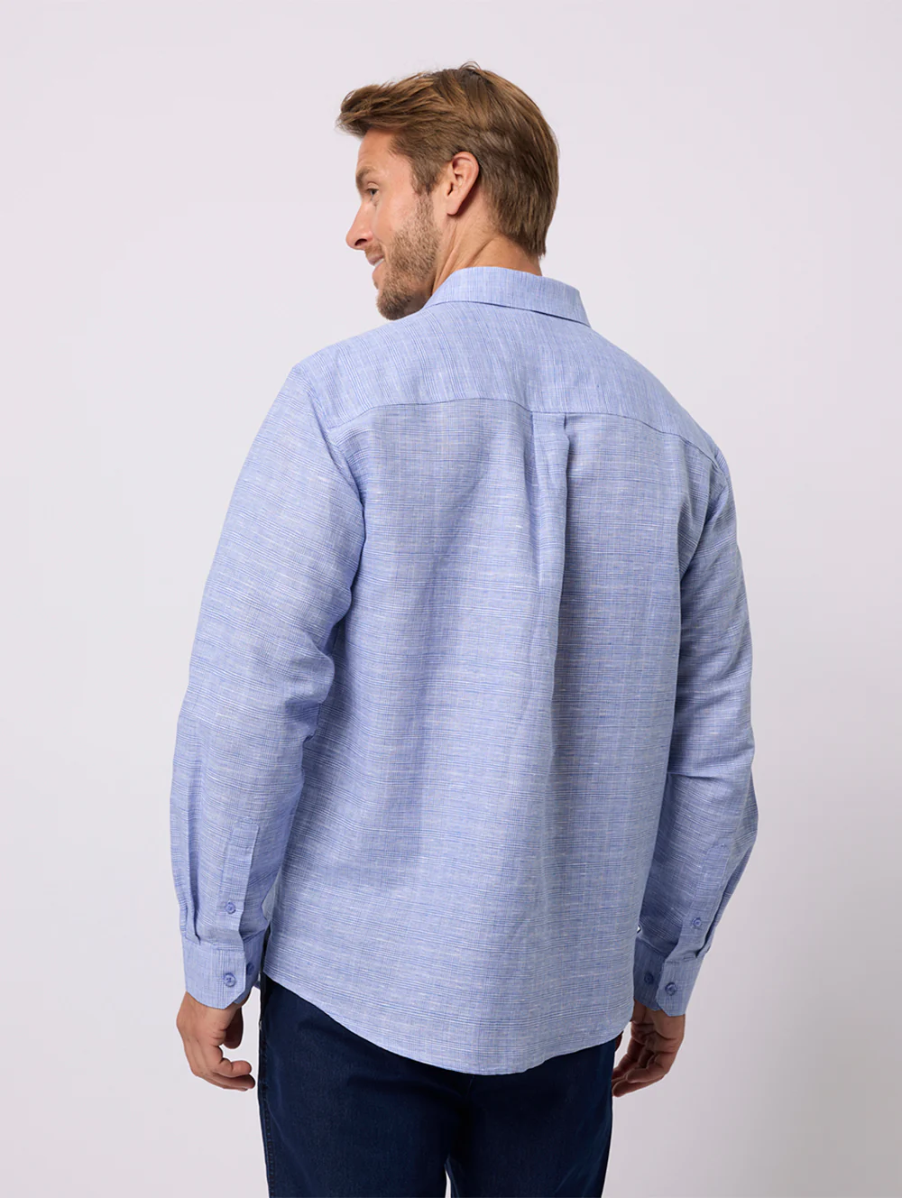 Foster Long Sleeve Linen Shirt - Image 4