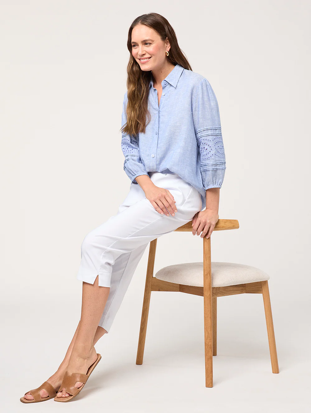 Niya 3/4 Emb Sleeve Shirt - Image 5