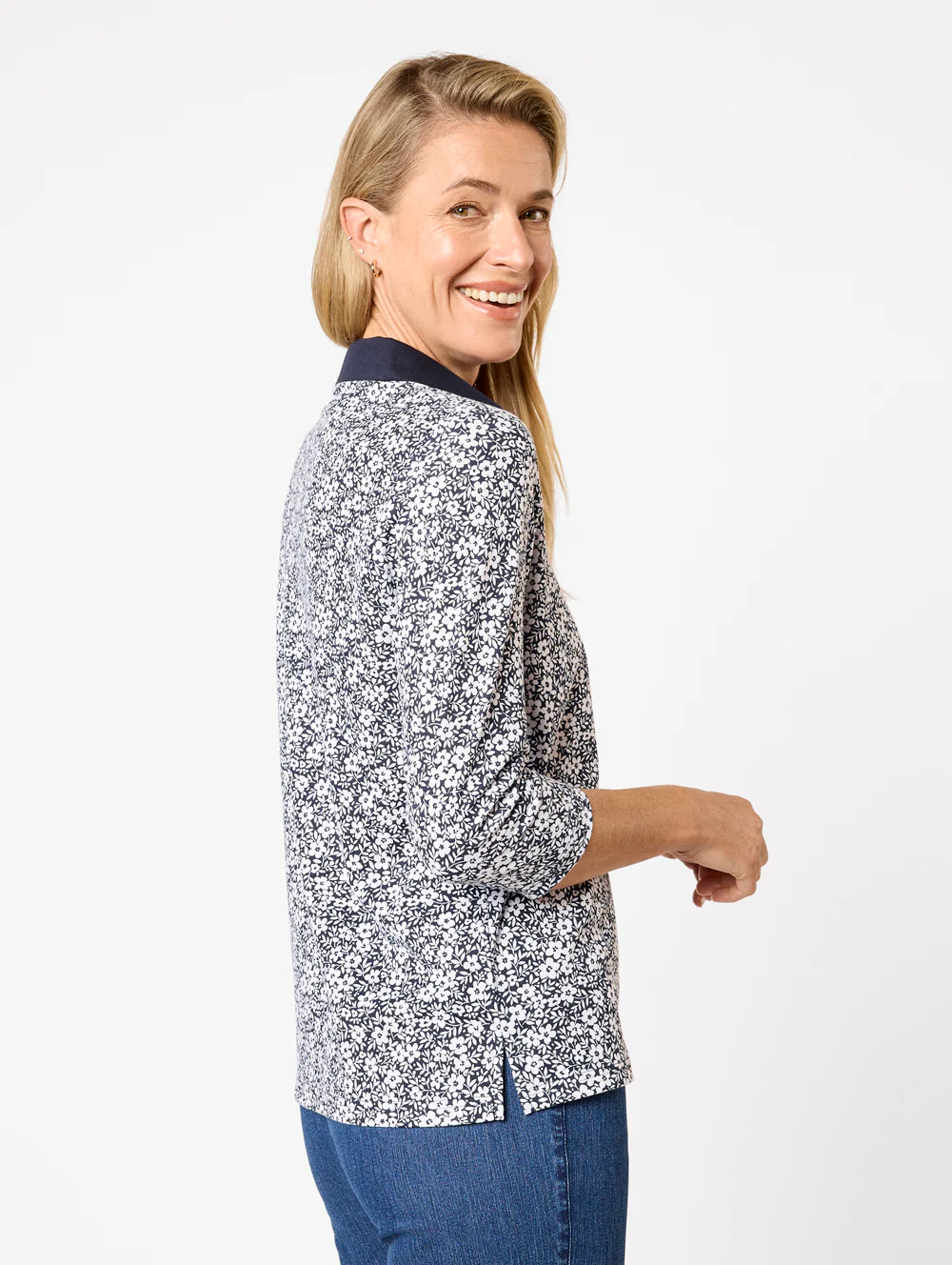 Orelia 3/4 Sleeve Polo - Image 3
