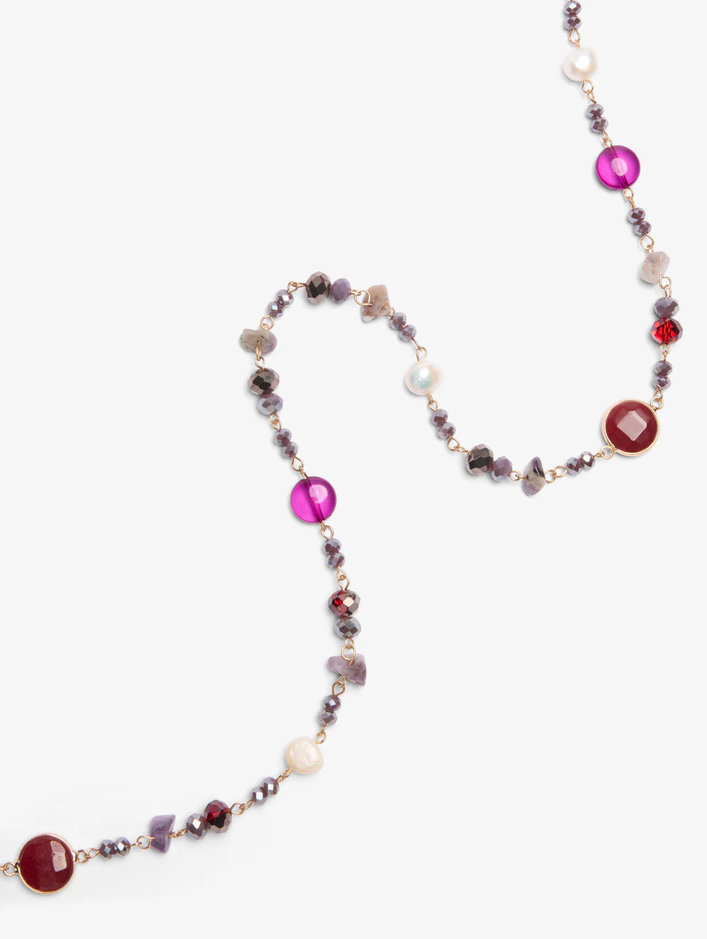 Wine Beaded Necklace - Image 2