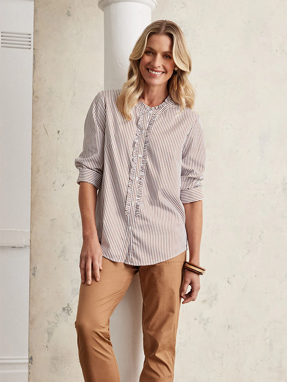 Zosia Frill 3/4 Sleeve Shirt - Image 3